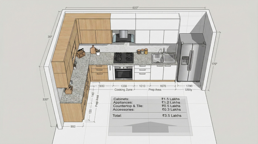 Modular kitchen cost planning in Kolkata apartments
